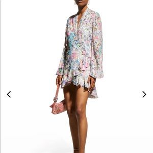 Rococo sand Leila floral print wrap dress M